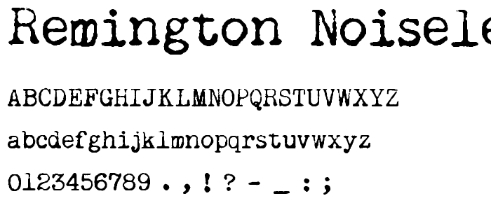 Remington Noiseless font